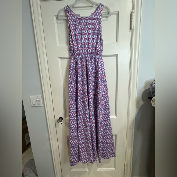 Elegant Geometric Maxi Dress - Multicolor